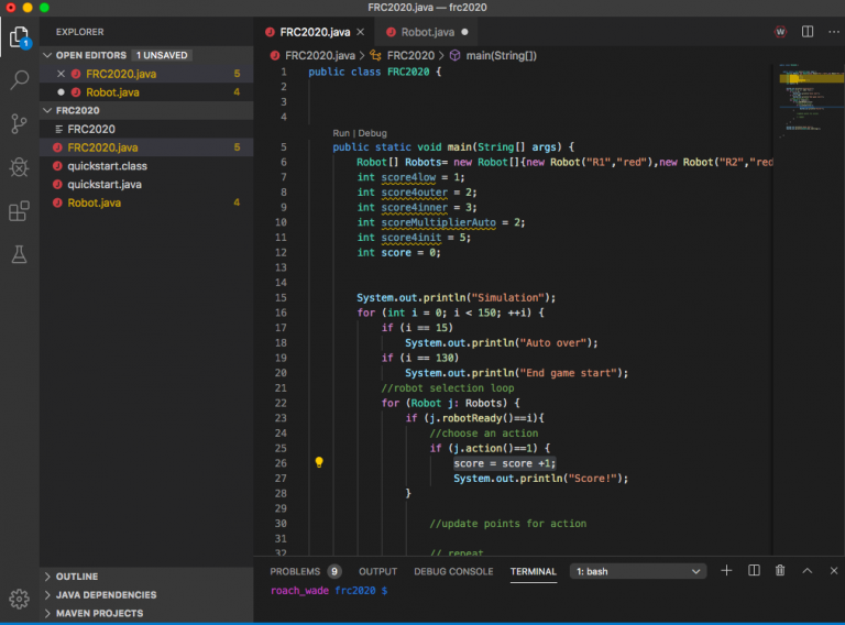 Sim Team begins VS Code Java application – The Nerds of the North